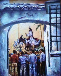 JESÚS EN SU ENTRADA EN JERUSALÉN (POLLINITA). VISTO DESDE CALLE GONZALO SILVA DE CABRA. ENCARGO